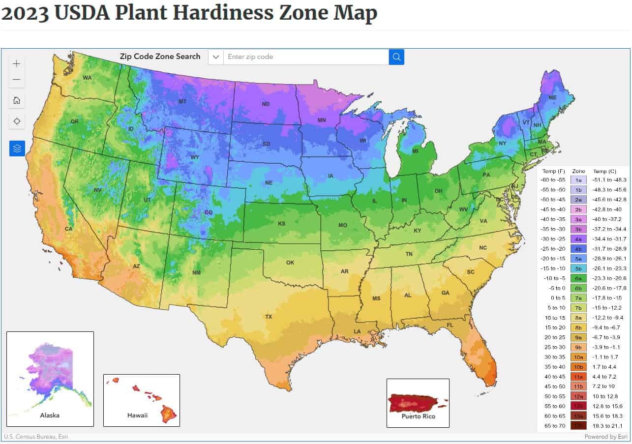 USDA Plant Hardiness Zone Map (2023 Change) * Giant Weblog of Gardening